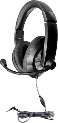 Hamilton Buhl HamiltonBuhl® Smart-Trek™ Deluxe Stereo Headset with Gooseneck Microphone in Black