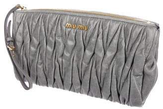 Miu Miu Matelassé Leather Clutch