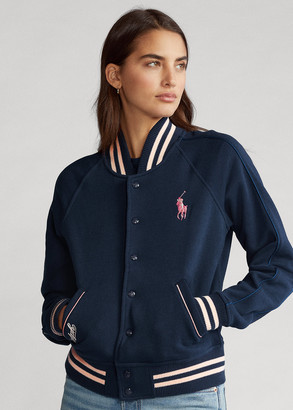 Ralph Lauren Pink Pony Fleece Baseball Jacket - ShopStyle