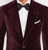 Thumbnail for your product : Tom Ford Burgundy Shelton Slim-Fit Velvet Tuxedo Jacket