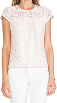 Thumbnail for your product : Milly Lace Cap Sleeve Top