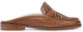 Thumbnail for your product : Alexandre Birman Alexa Woven Leather Loafers - Light brown