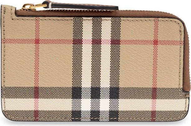 Burberry Checked Zip-Up Cardholder