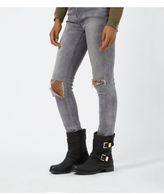 Thumbnail for your product : New Look Light Brown Double Buckle Strap Biker Boots
