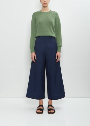 【AURALEE】FINX SILK CHAMBRAY BELTED PANTS Auralee Washed Finx Silk Chambray Belted Pants in Black