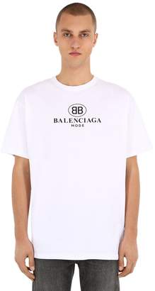 Balenciaga Mode Logo Cotton Jersey T-shirt