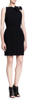 Thumbnail for your product : Lanvin Sleeveless Bicolor Bow-Neck Dress, Black