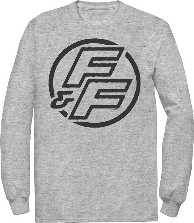 Licensed Character Men's Fast & Furious Bold Line Hollow Logo Long Sleeve Graphic Tee