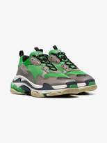 Thumbnail for your product : Balenciaga Green and Grey Triple S Sneakers