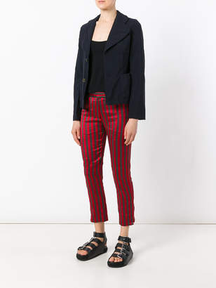 Ann Demeulemeester cropped stripe trousers