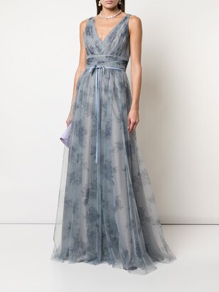 Marchesa Notte Bridal Tulle Floral Bridesmaid Gown