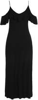 Thumbnail for your product : boohoo Plus Ruffle Detail Cold Shoulder Maxi Dress