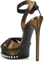 Thumbnail for your product : Casadei Metallic Platform Sandals