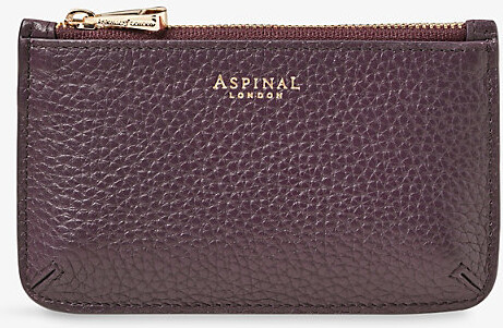 Aspinal of London Womens Fig Ella Leather Card and Coin Holder