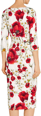Dolce & Gabbana Floral-print Crepe Dress