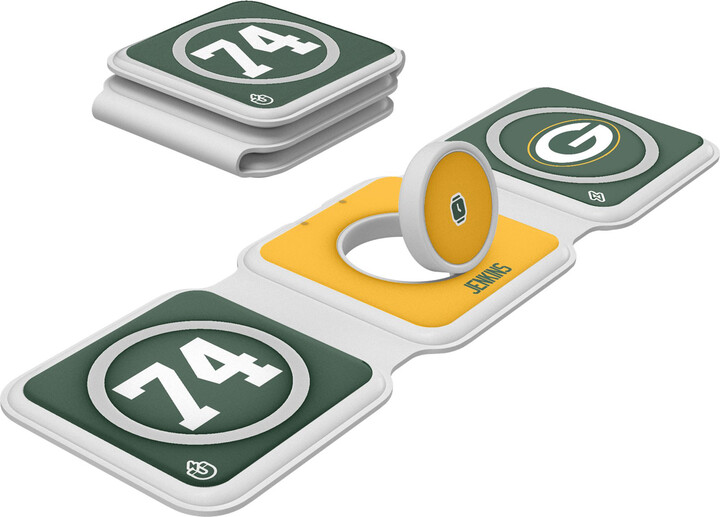 Keyscaper Elgton Jenkins Green Bay Packers 3-in-1 Foldable Charger