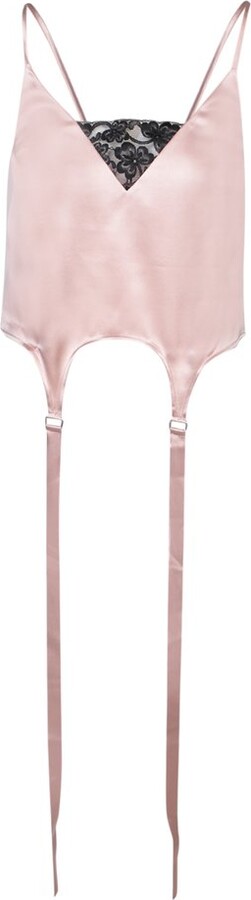 Ssheena Lace Panelled Satin Camisole Top