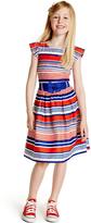 Thumbnail for your product : Free Spirit 19533 Freespirit Stripe Prom Dress with Tie Belt