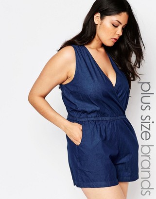 NVME Plus Romper With Wrap Front In Chambre