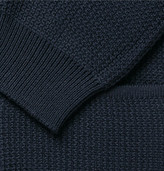 Thumbnail for your product : Tomas Maier Blue Double-Breasted Knitted Wool Blazer