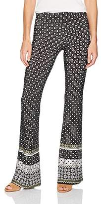 Amy Byer A. Byer Juniors Border Print Knit Flare Pant