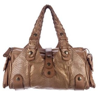 Chloé Python & Leather Silverado Bag