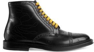 Gucci Leather crab brogue boot