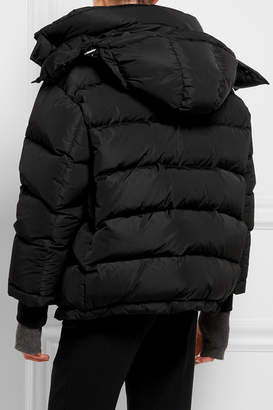 Balenciaga Swing Doudoune Oversized Hooded Quilted Shell Down Coat - Black