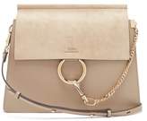 Thumbnail for your product : Chloé Faye Medium Leather And Suede Shoulder Bag - Womens - Grey
