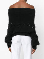 Thumbnail for your product : Alberta Ferretti funnel neck crystal sweater