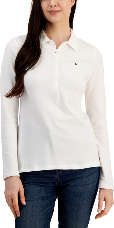 Tommy Hilfiger Women's White Polos | ShopStyle