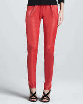 Thumbnail for your product : Neiman Marcus Colored Leather Leggings