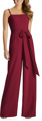 crepe wide leg jumpsuit