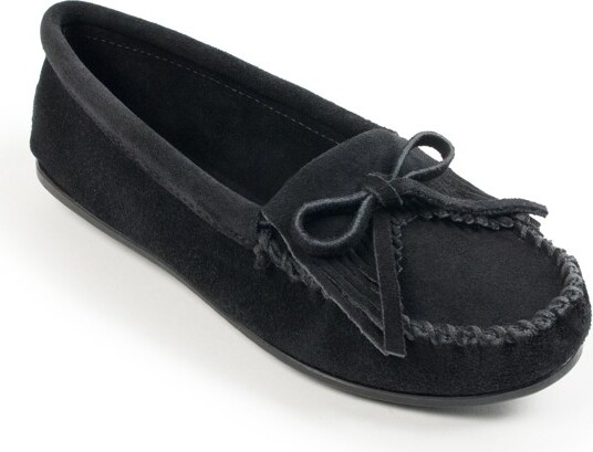 Minnetonka Women's Kilty Moccasins 403, Dusty Brown -
