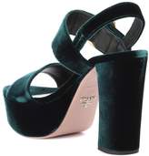 Thumbnail for your product : Prada Velvet platform sandals