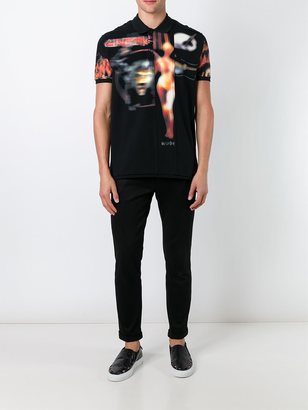 Givenchy 'Heavy Metal' pieced polo shirt