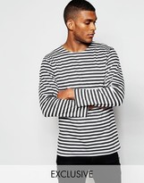 Thumbnail for your product : Reclaimed Vintage Military Striped Long Sleeve T-Shirt