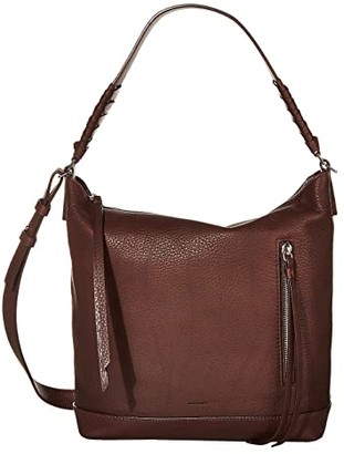 AllSaints Shirley Zip Crossbody (Bordeaux) Handbags