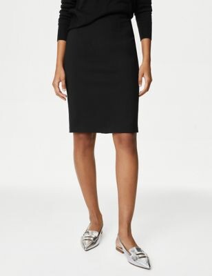Knee Length Jersey Skirt | ShopStyle UK