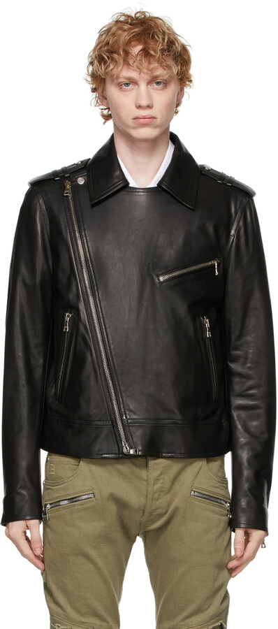 Balmain Studded Leather Jacket | Shop the world's largest collection of  fashion | ShopStyle UK