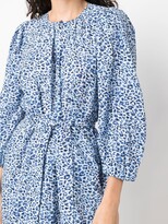 Thumbnail for your product : Baum und Pferdgarten Crop-Sleeve Leopard-Print Dress