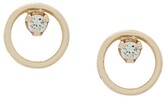 Thumbnail for your product : Zoë Chicco 14kt Yellow Gold Circle Diamond Studs