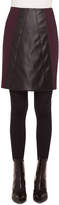 Thumbnail for your product : Akris Punto Short Napa Leather/Jersey A-Line Skirt