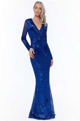 royal blue long dress uk