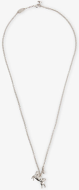 Vivienne Westwood Mens Man. Cheval Platinum-Plated Silver Pendant Necklace