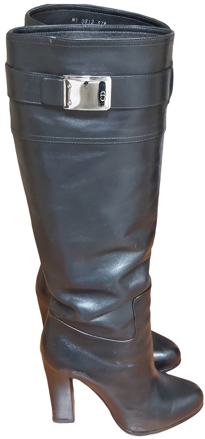 dior patent leather boots