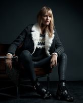 Thumbnail for your product : IRO Leather and Shearling Moto Boot