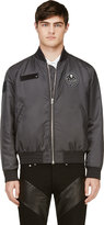 Thumbnail for your product : Givenchy Grey Tribal Patch Bomber Jacket