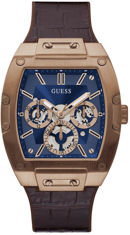 Guess Mens Leather Watch | Shop the world's largest collection of fashion |  ShopStyle