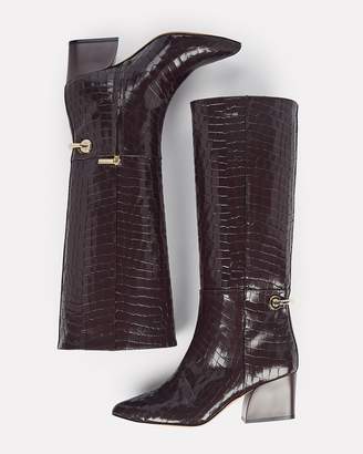 Tibi Rowan Calf-High Leather Boots